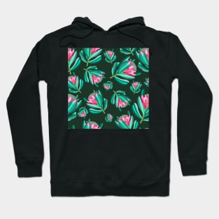 King Protea Repeating Pattern Hoodie